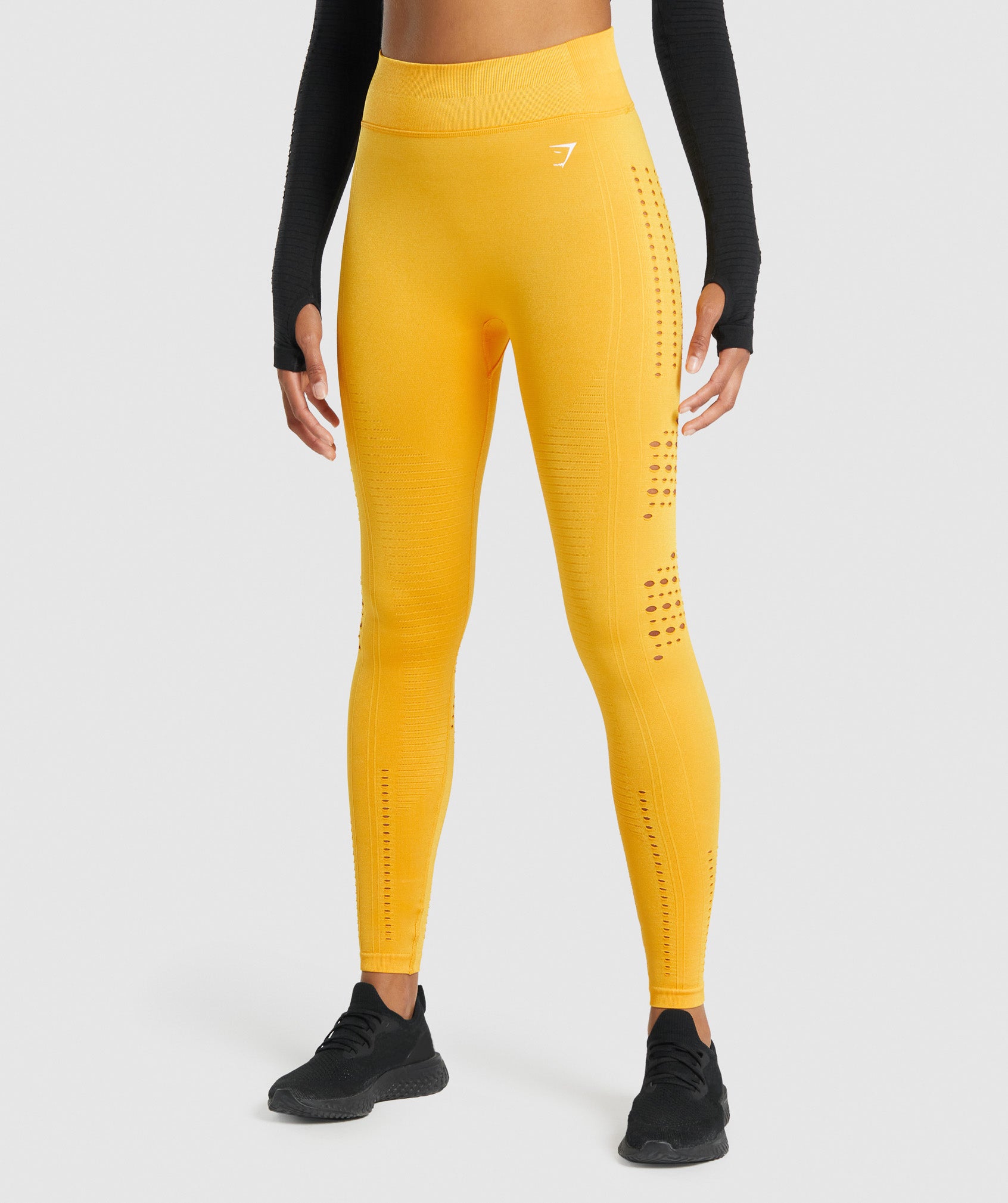 Leggins Gymshark Glow Seamless Tights Mujer Amarillo | 4051682-MT