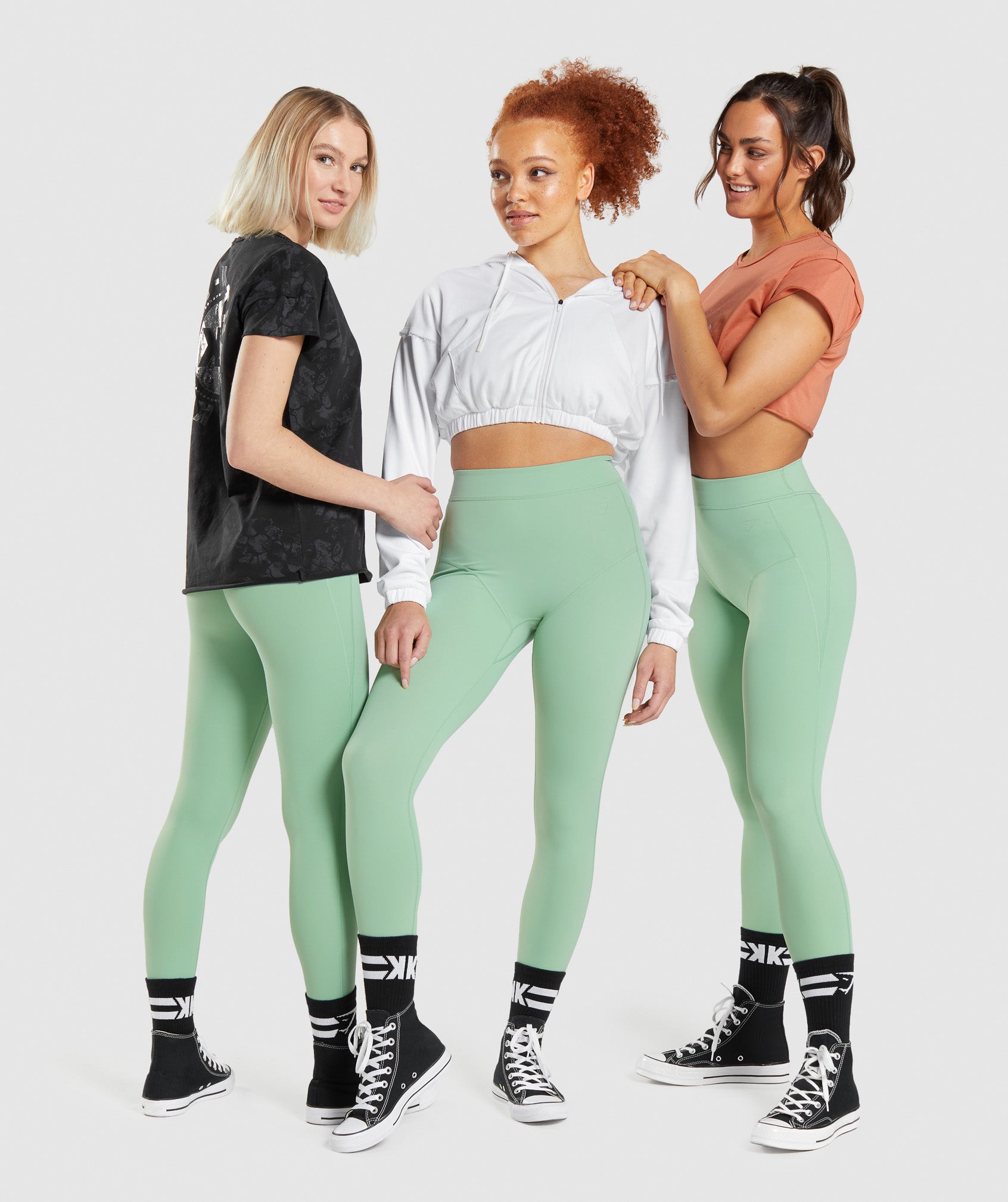 Leggins Gymshark KK Fit 7/8 Mujer Verde | 7345620-WI