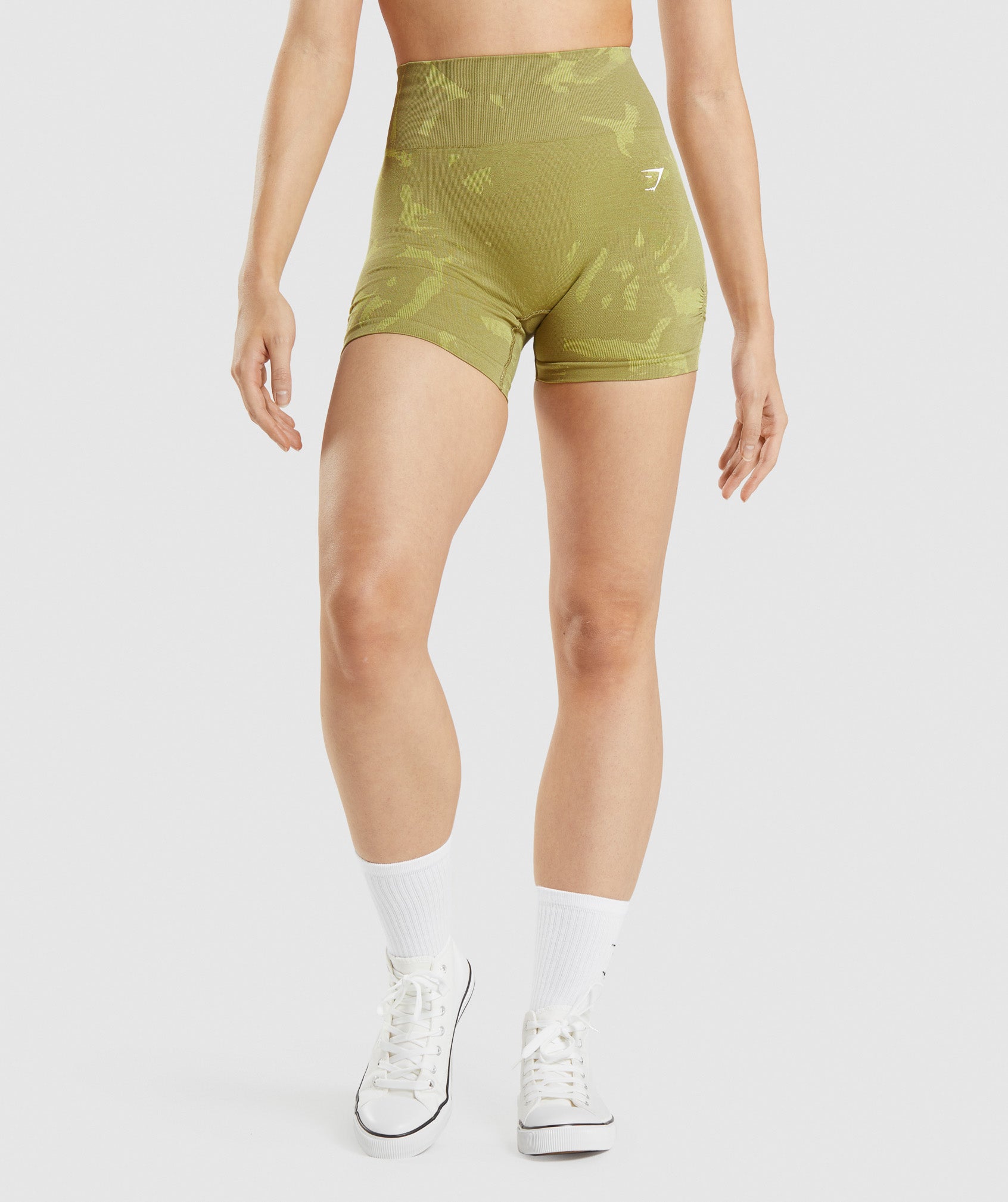 Pantalones Cortos Gymshark Adapt Camo Seamless Mujer Verde | 3257089-ZV