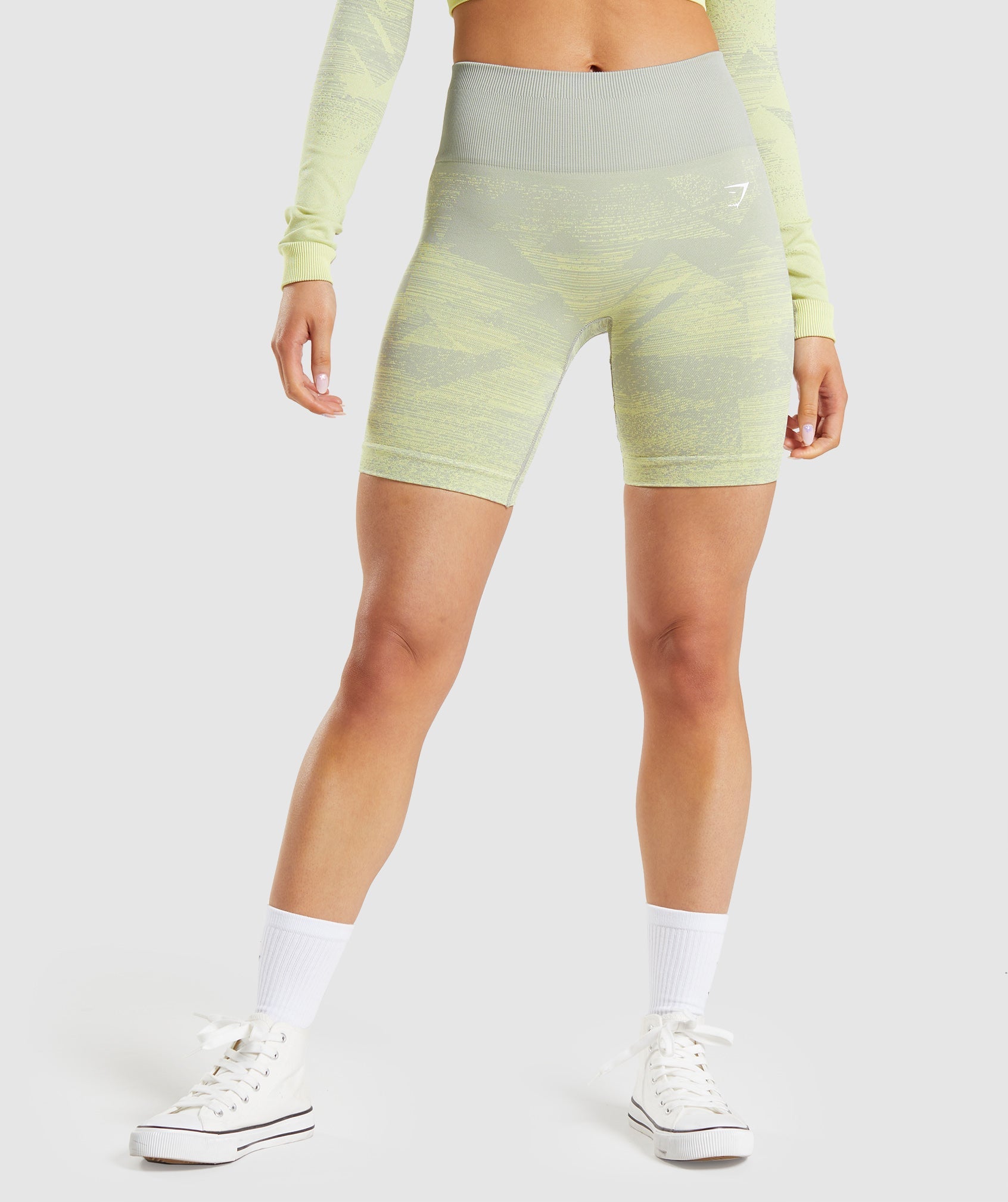 Pantalones Cortos Gymshark Adapt Ombre Seamless Mujer Amarillo Claro | 5681372-CY