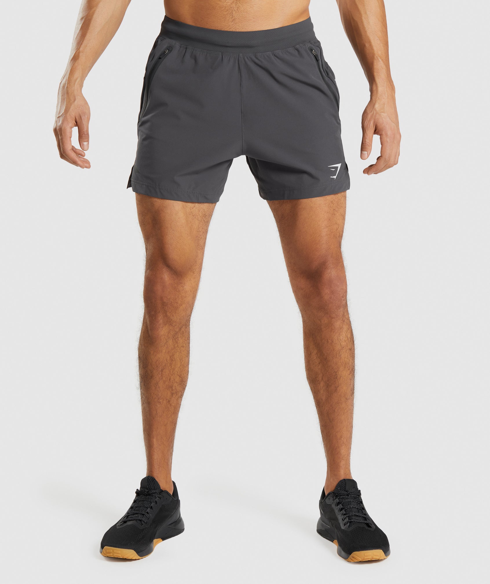 Pantalones Cortos Gymshark Apex 5" Perform Hombre Negras Gris | 0873219-TP