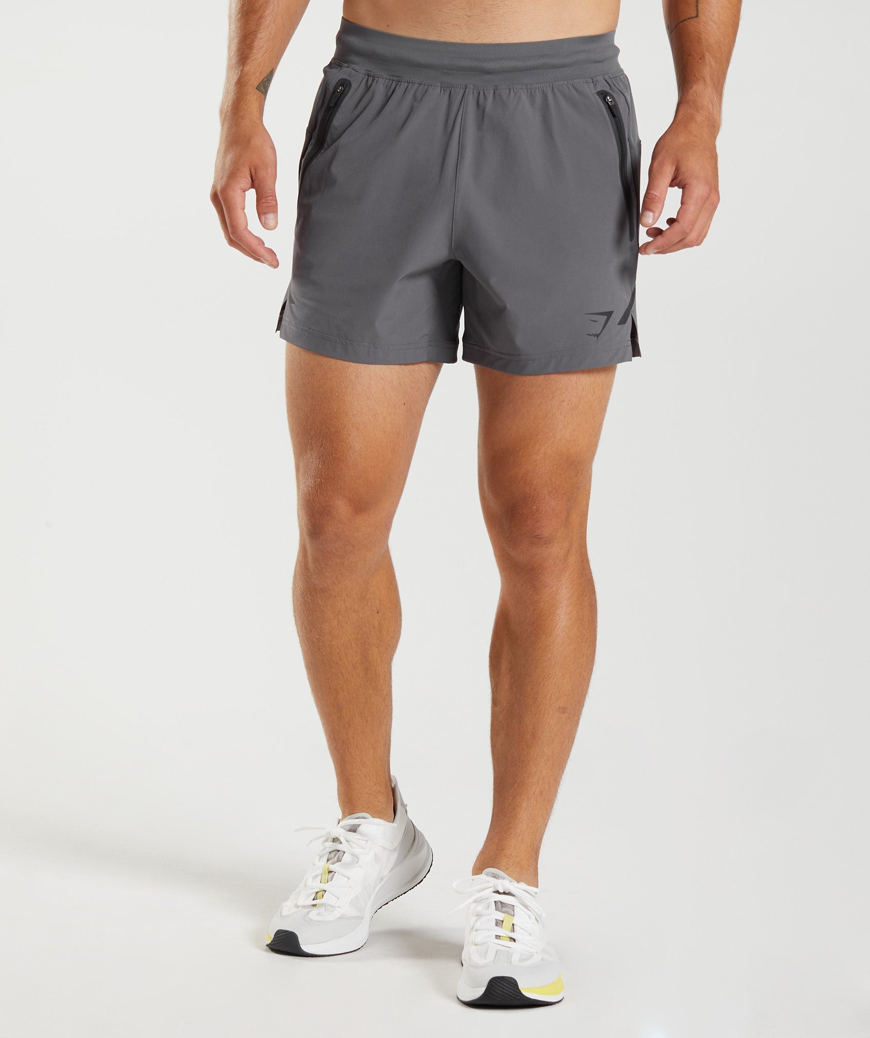 Pantalones Cortos Gymshark Apex 5" Perform Hombre Gris | 9418756-HC