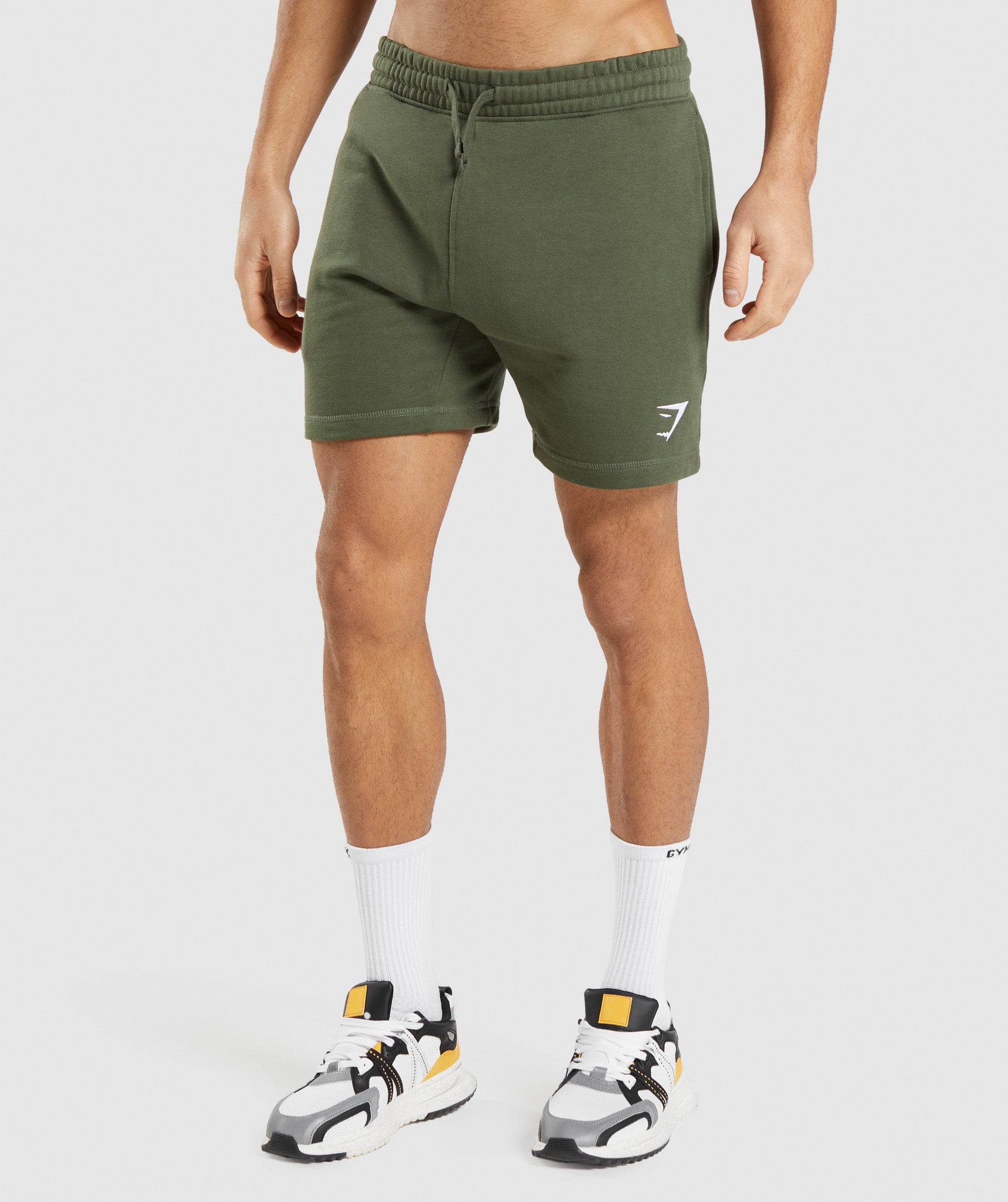 Pantalones Cortos Gymshark Crest Hombre Verde Oliva | 0387246-WK