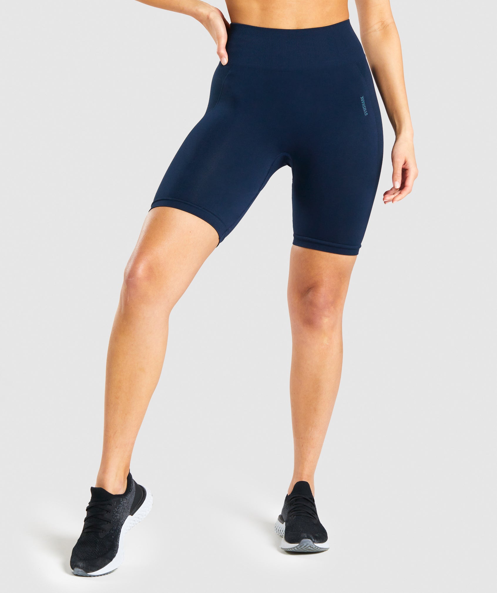 Pantalones Cortos Gymshark Flex Cycling Mujer Azul Marino | 2654378-TZ