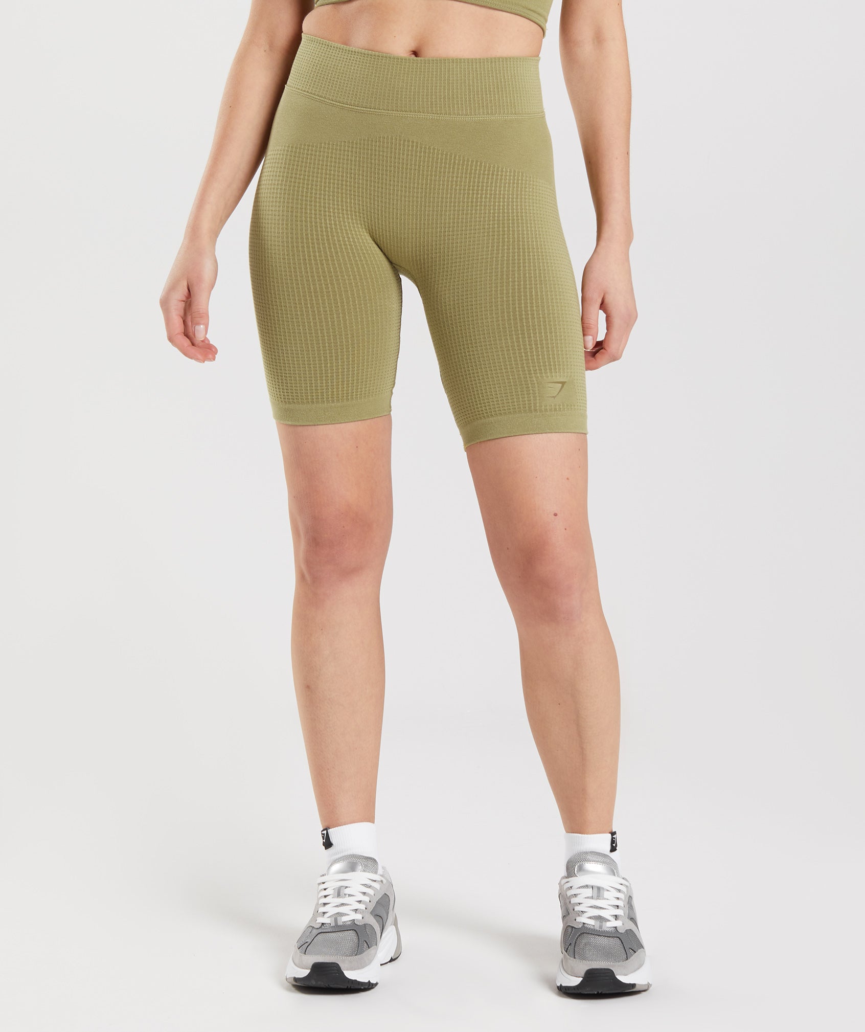 Pantalones Cortos Gymshark Pause Seamless Cycling Mujer Verde | 8157096-DA