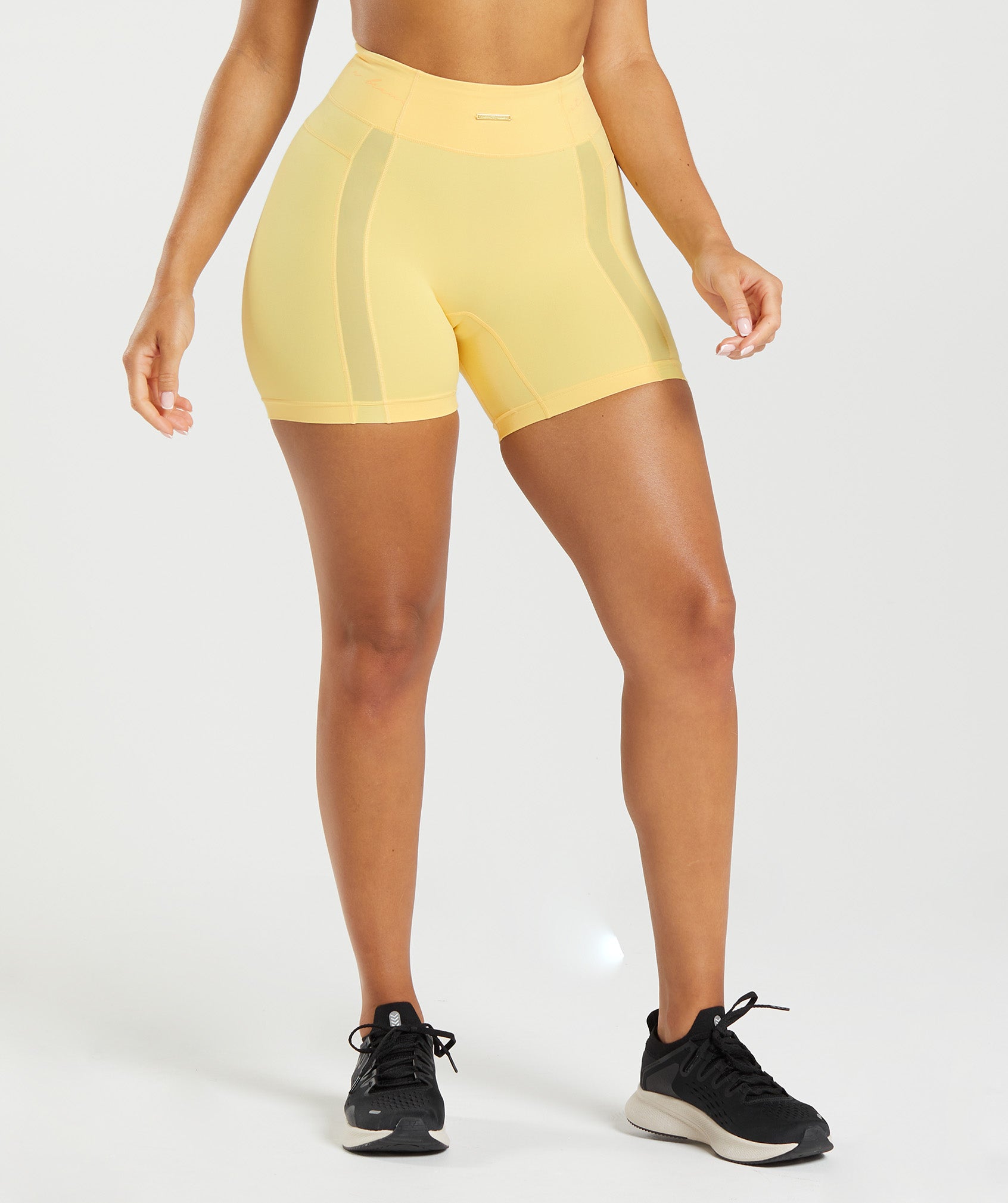 Pantalones Cortos Gymshark Whitney Mesh Mujer Limón | 0249318-FW