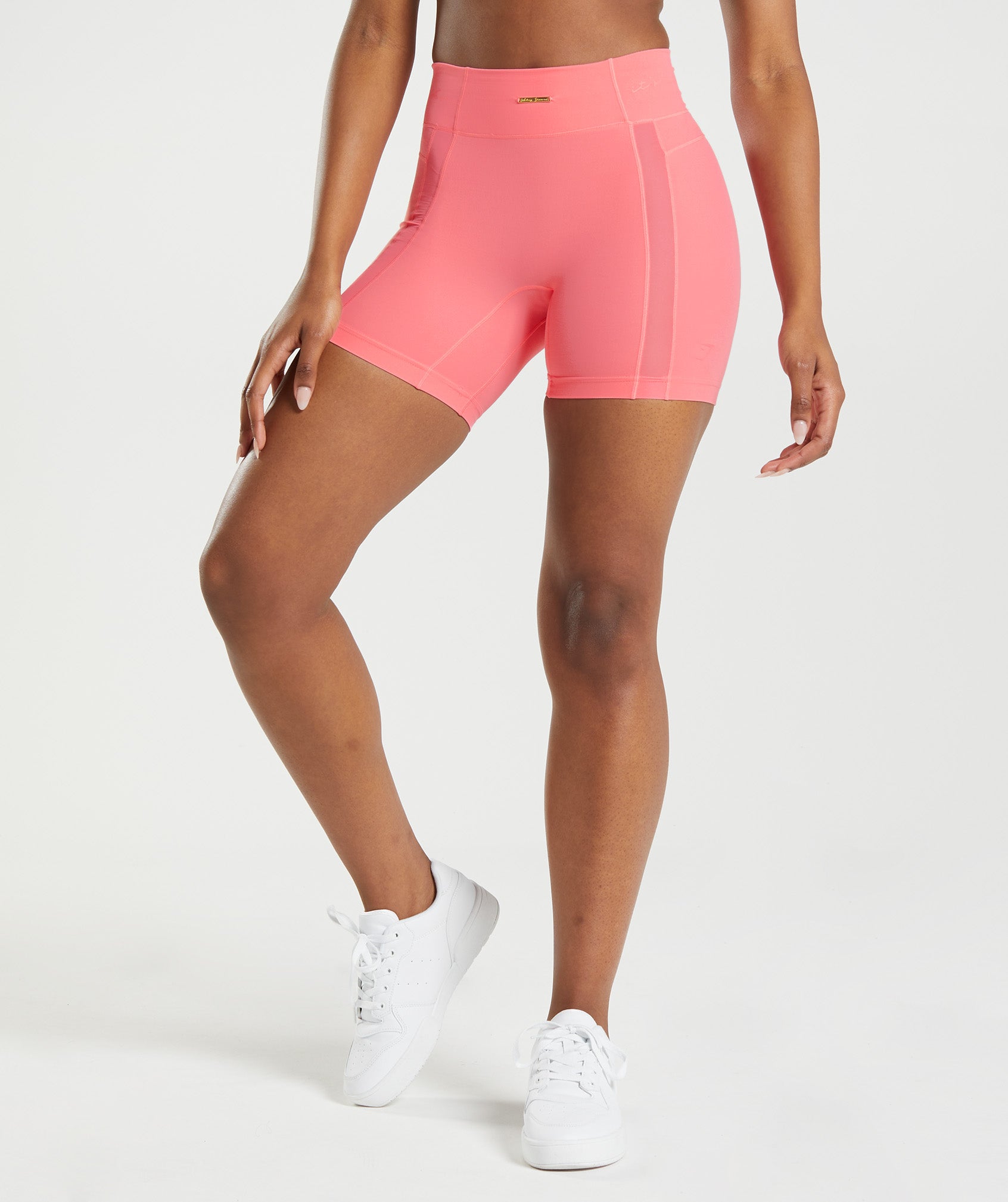 Pantalones Cortos Gymshark Whitney Mesh Mujer Rosas | 7650318-CY