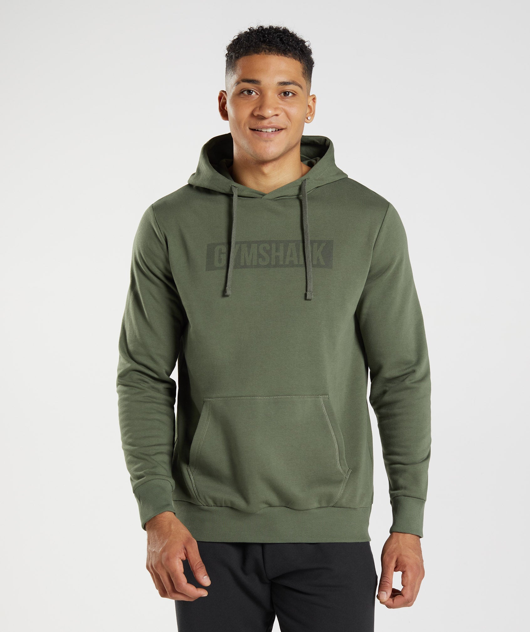 Sudadera Con Capucha Gymshark Block Hombre Verde Oliva | 4803725-YD