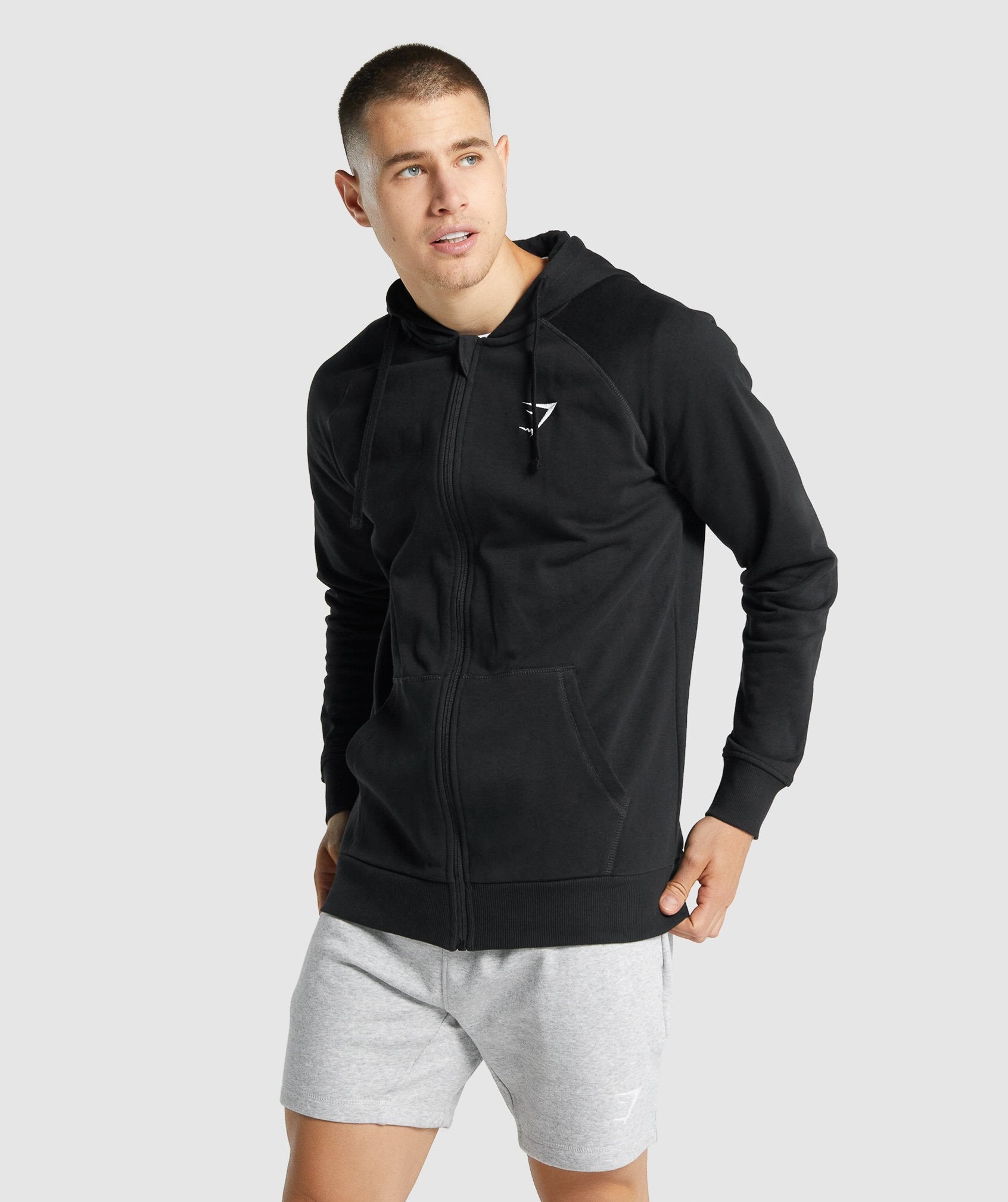 Sudadera Con Capucha Gymshark Crest Zip Up Hombre Negras | 2307941-XT