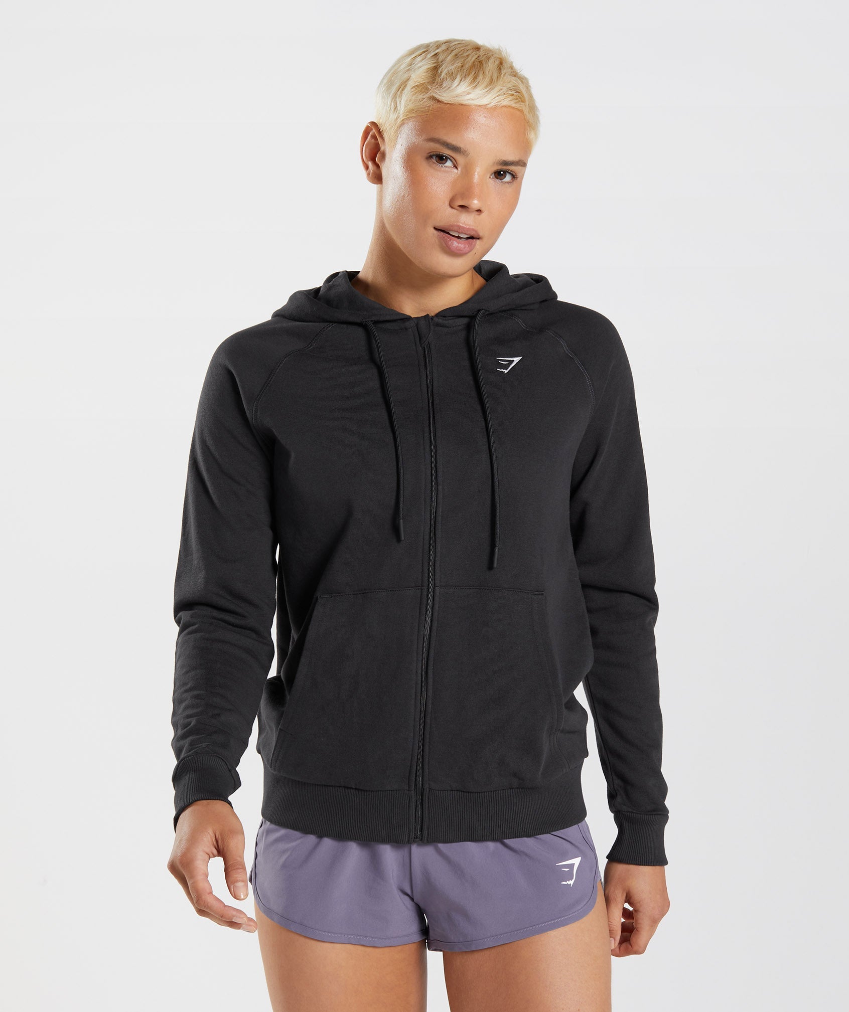 Sudadera Con Capucha Gymshark Entrenamiento Zip Mujer Negras | 2397584-FZ