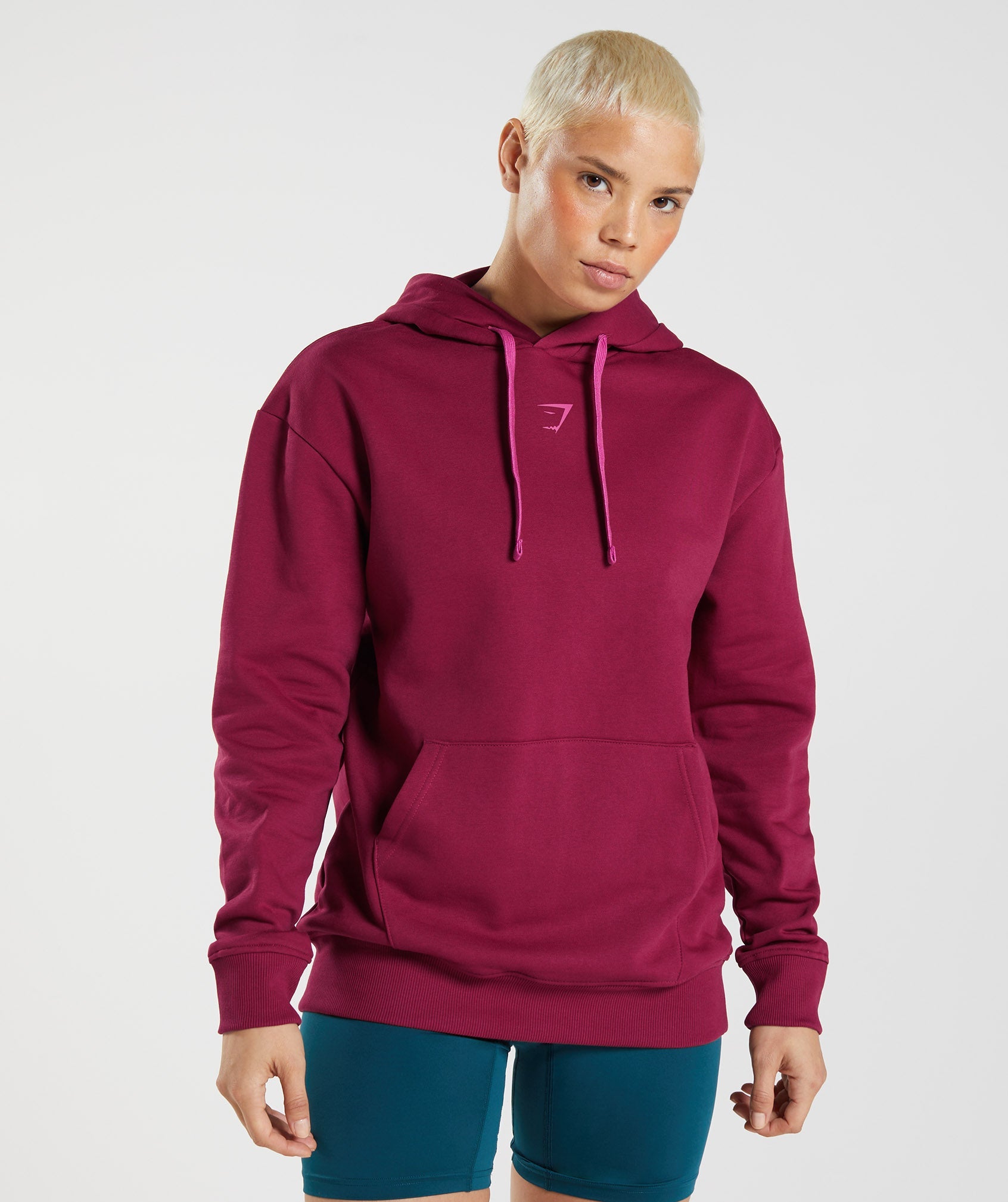 Sudadera Con Capucha Gymshark Graphics Fraction Mujer Rosas | 6219084-VI