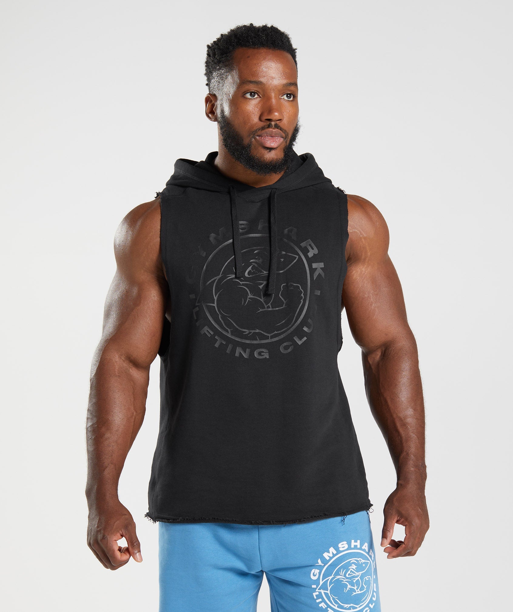 Sudadera Con Capucha Gymshark Legacy Drop Arm Hombre Negras | 5428970-ZR