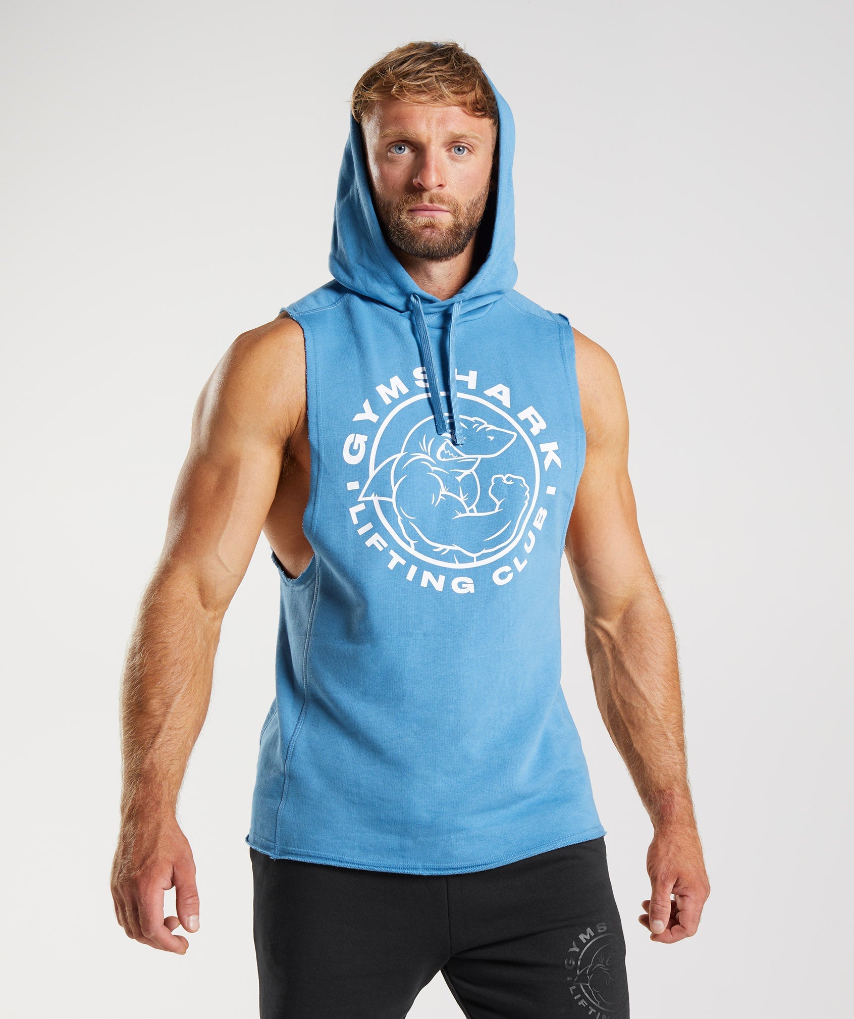 Sudadera Con Capucha Gymshark Legacy Drop Arm Hombre Azules | 8902753-DV