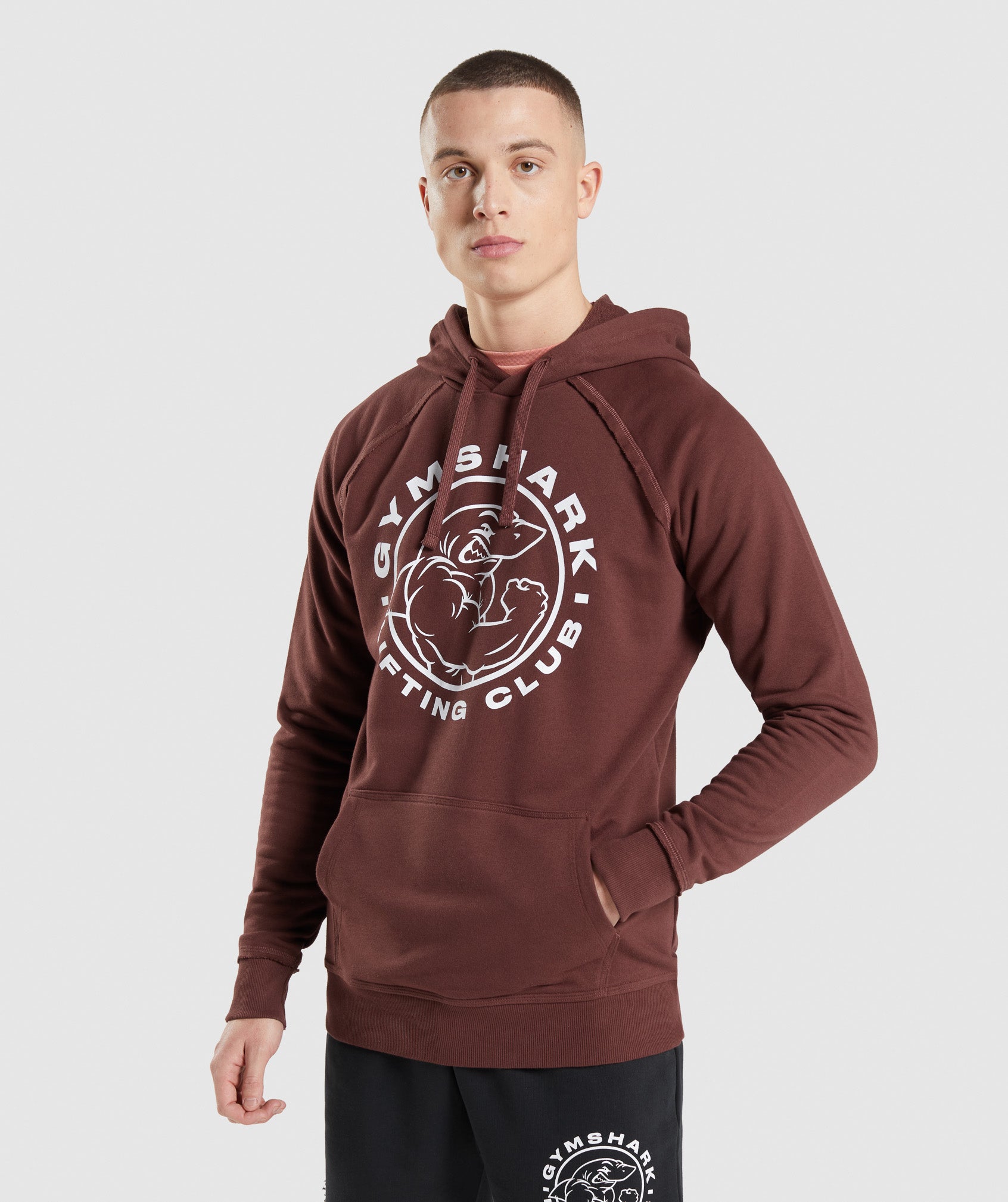 Sudadera Con Capucha Gymshark Legacy Hombre Rosas Marrones | 1429765-JL