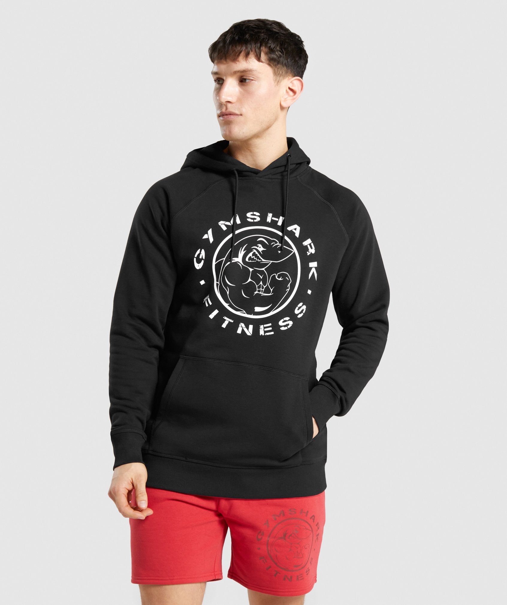 Sudadera Con Capucha Gymshark Legacy Hombre Negras Blancas | 2710369-UQ