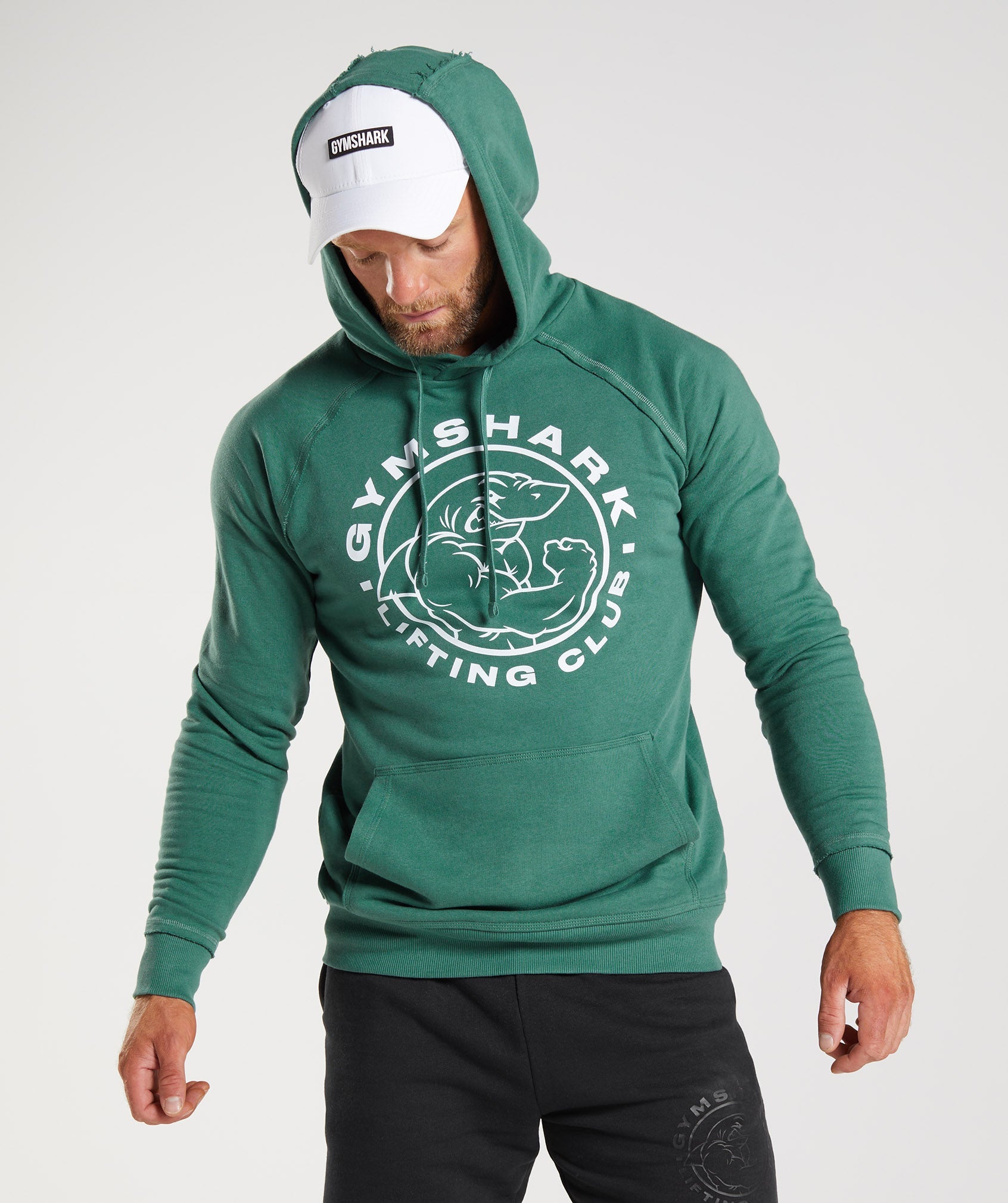 Sudadera Con Capucha Gymshark Legacy Hombre Verde | 8174069-MG