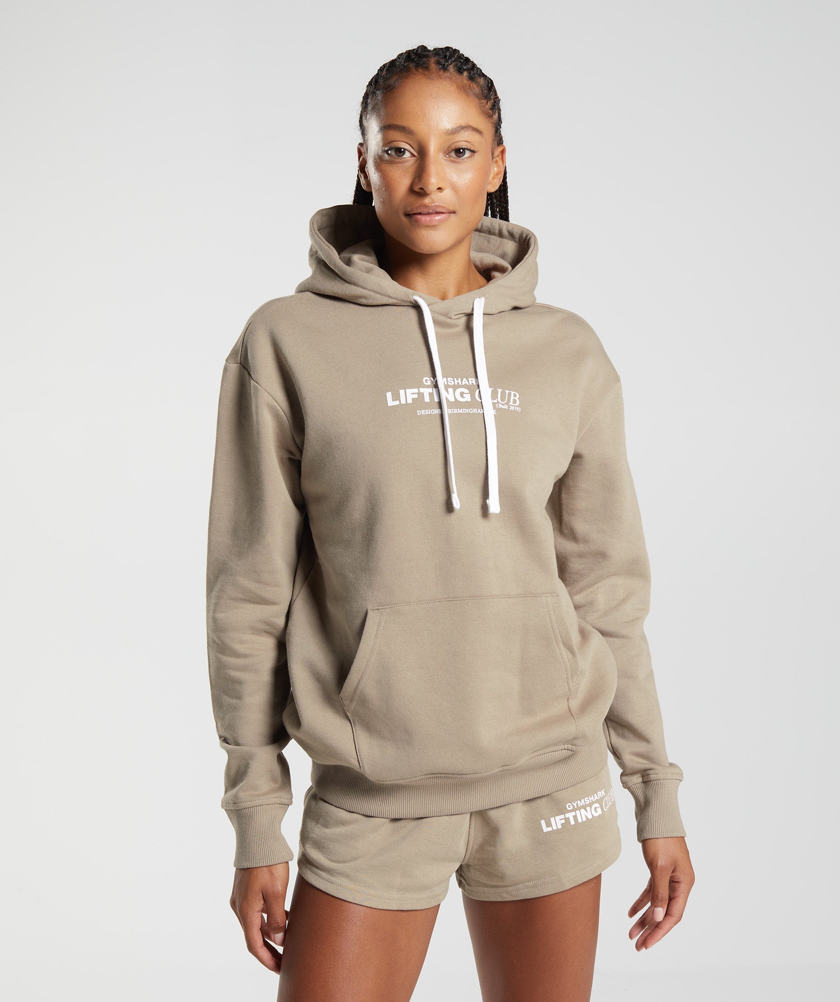 Sudadera Con Capucha Gymshark Social Club Oversized Mujer Marrones | 1387520-KB