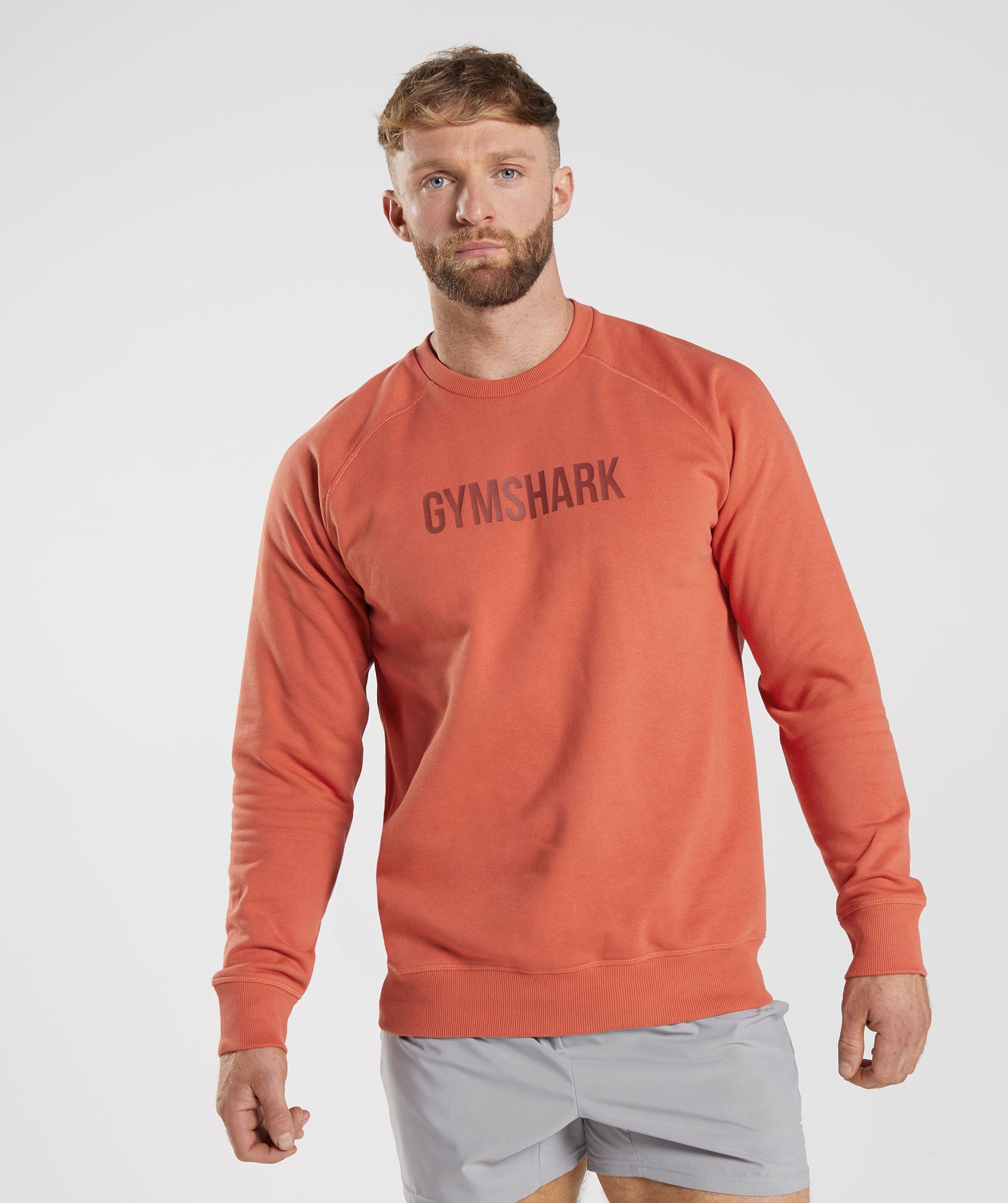 Sudaderas Gymshark Apollo Crew Hombre Rojas | 4862157-KW