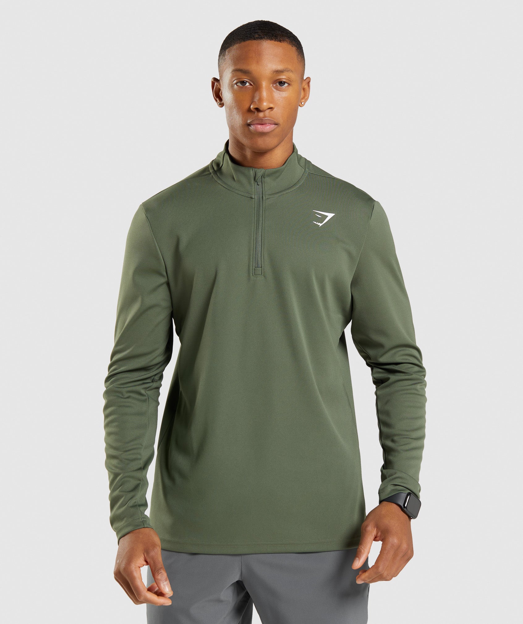 Sudaderas Gymshark Arrival 1/4 Zip Pullover Hombre Verde Oliva | 4561387-PF