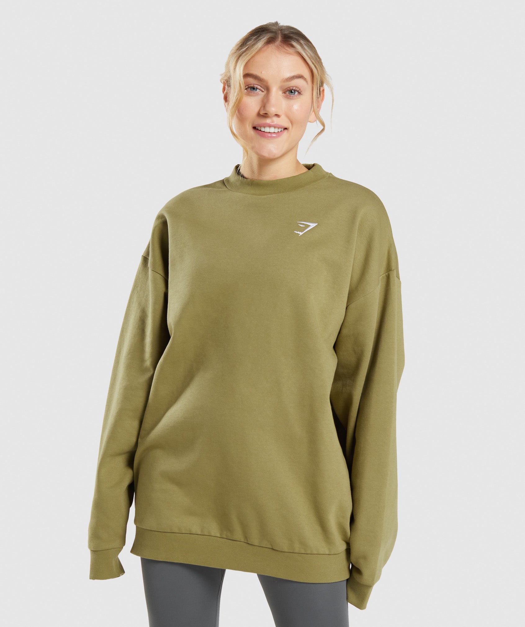 Sudaderas Gymshark Entrenamiento Oversized Mujer Verde | 8690714-XP