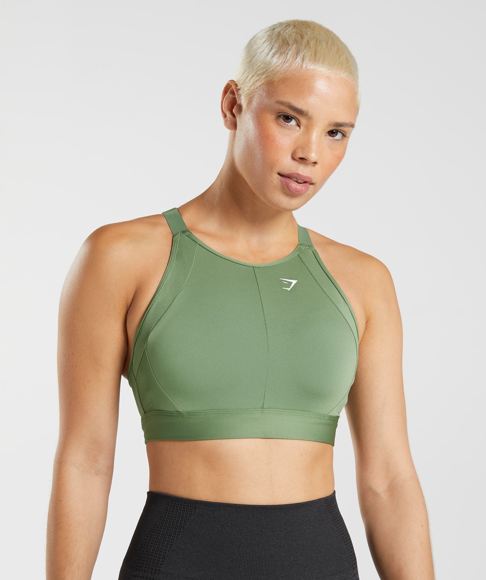 Sujetadores Deportivos Gymshark High Neck High Support Mujer Verde | 5167493-IK