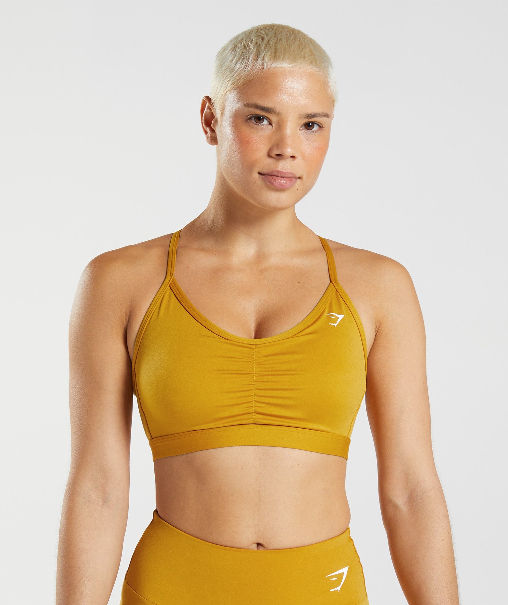 Sujetadores Deportivos Gymshark Ruched Mujer Amarillo | 5297460-TE