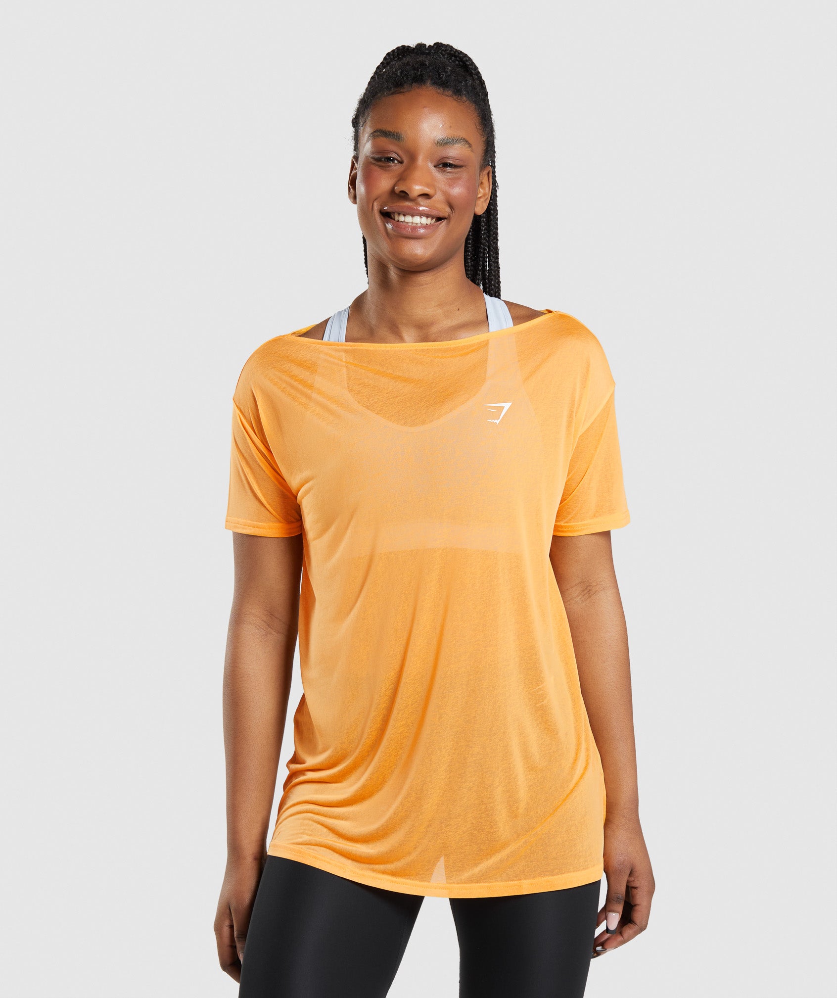 Tops Gymshark Entrenamiento Oversized Mujer Naranjas | 7351089-BL