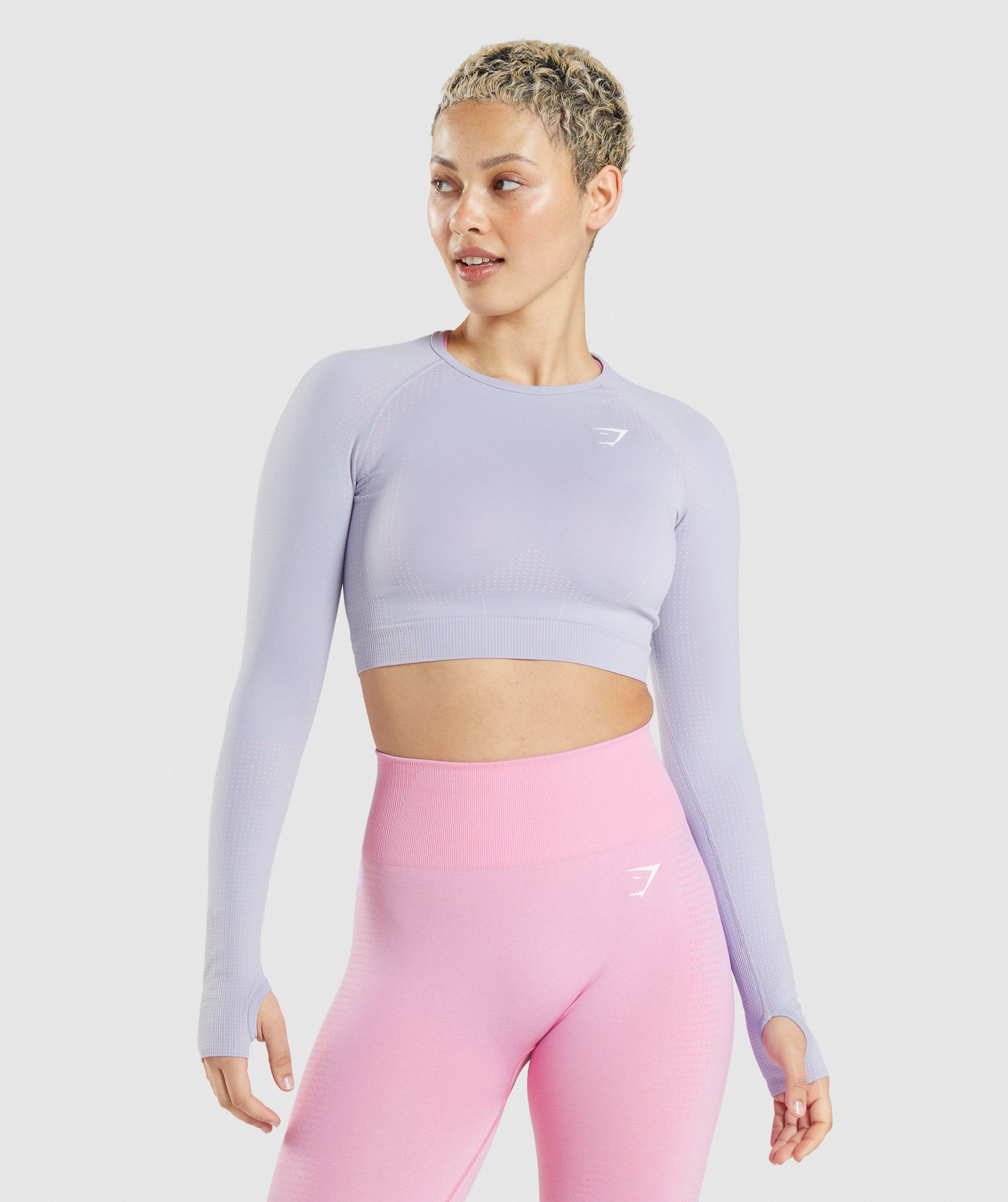 Tops Gymshark Vital Seamless 2.0 Crop Mujer Azules | 4053612-SO