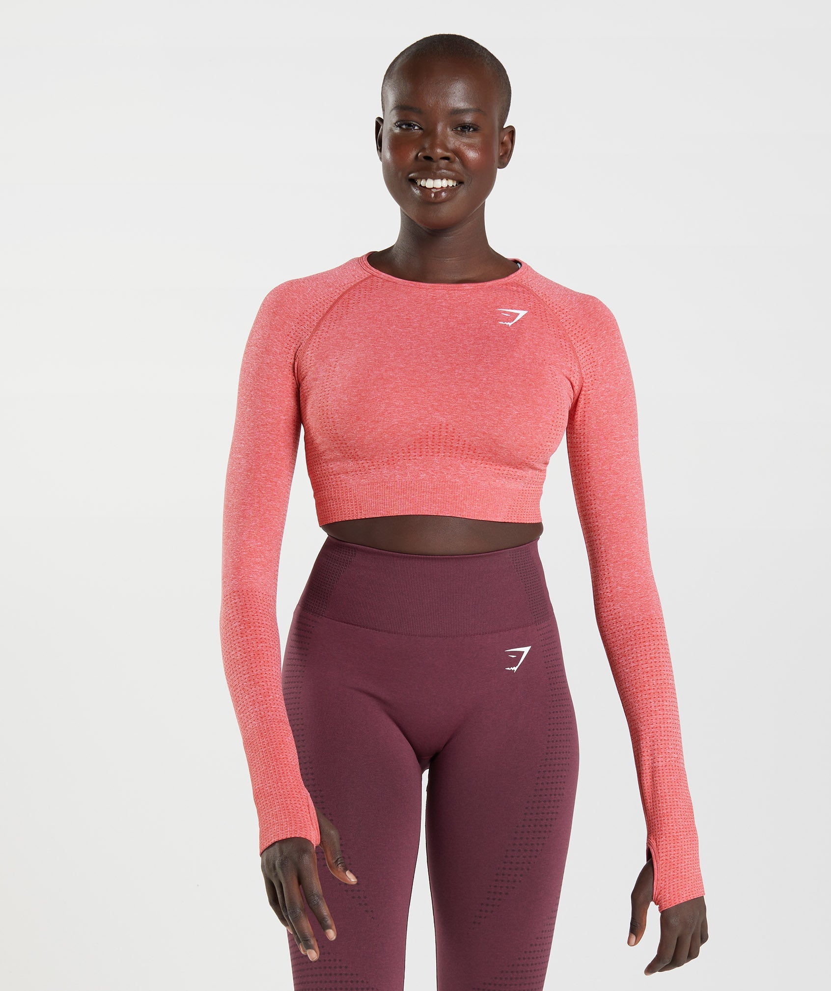 Tops Gymshark Vital Seamless 2.0 Crop Mujer Rojas | 7061835-MQ